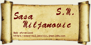 Saša Miljanović vizit kartica